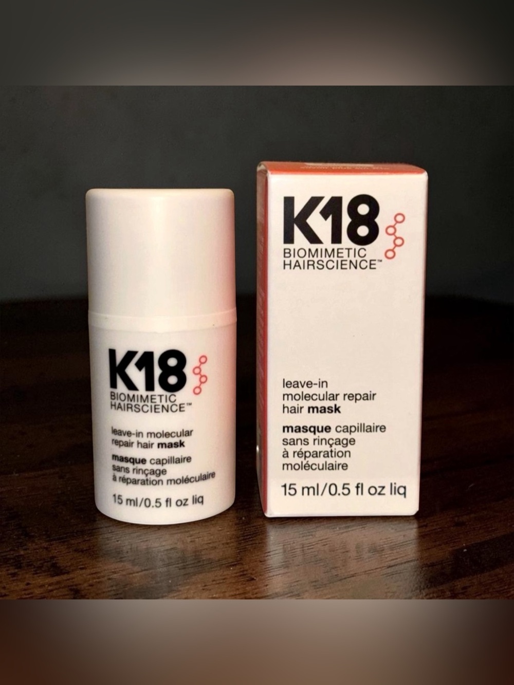 NWT- K18 Leave-In Molecular Repair Hair Mask 15mL / 0.5 oz